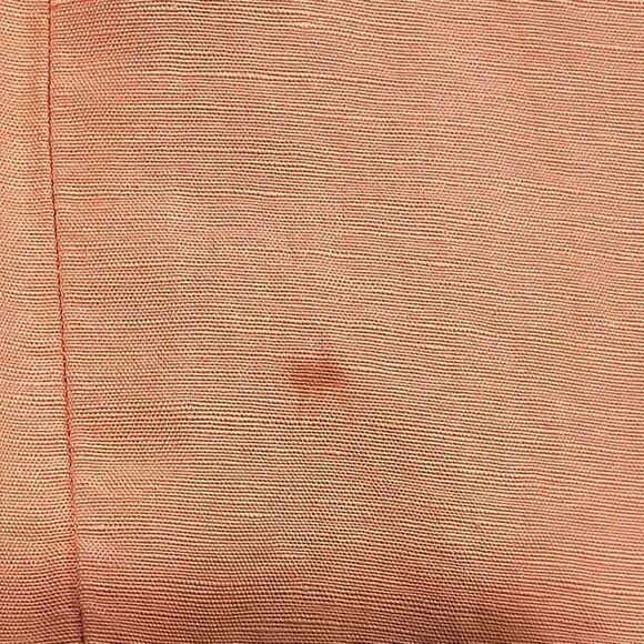 Margaret Frances Blazer Linen Blend Ruffle Collar One Button Orange Size 8 - Picture 4 of 4